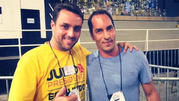 Julio Brant e Edmundo durante a eleição à presidência do Vasco, em São Januário Julio Brant e Edmundo durante a eleição à presidência do Vasco, em São Januário