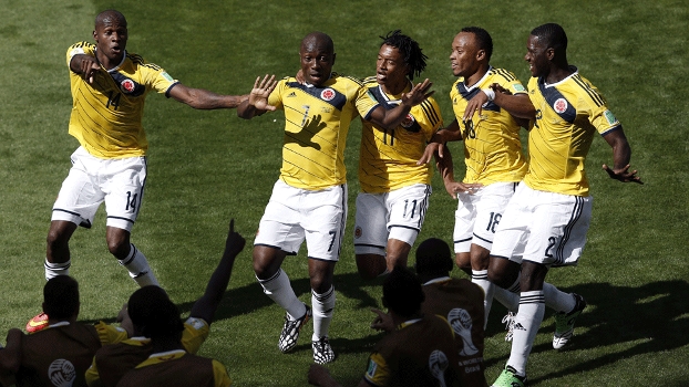 Armero comemora gol da Colômbia