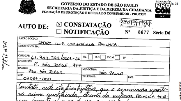 Corinthians perde ação contra Procon para evitar multa e dívida ativa