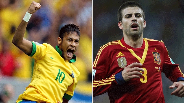 Jogadores espanhóis não esconderam a felicidade por enfrentar o Brasil em uma final no Maracanã