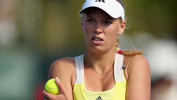 Wozniacki faz careta durante derrota para Muguruza Wozniacki faz careta durante derrota para Muguruza