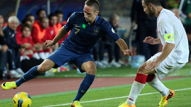 A França de Ribéry apenas empatou com a Geórgia, fora de casa, nesta sexta-feira A França de Ribéry apenas empatou com a Geórgia, fora de casa, nesta sexta-feira
