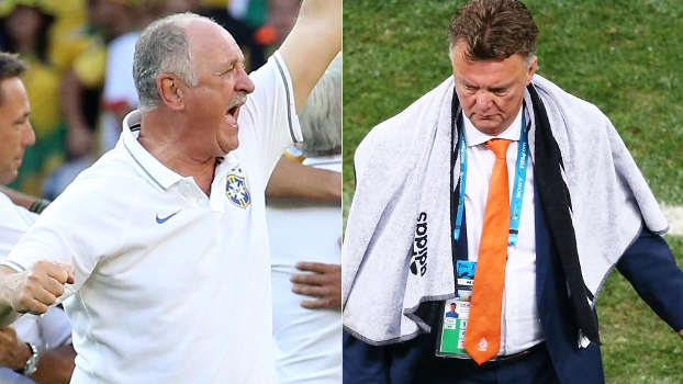 Luiz Felipe Scolari e Louis van Gaal: pensamentos diferentes para o terceiro lugar Luiz Felipe Scolari e Louis van Gaal: pensamentos diferentes para o terceiro lugar