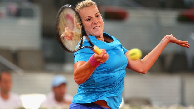 Anastasia Pavlyuchenkova contou com o apoio da torcida para comemorar em Moscou Anastasia Pavlyuchenkova contou com o apoio da torcida para comemorar em Moscou