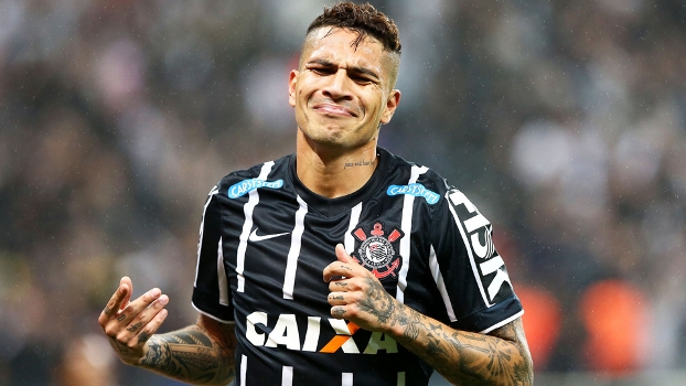 Guerrero comemora ao abrir o placar para o Corinthians sobre o Atlético-MG Guerrero comemora ao abrir o placar para o Corinthians sobre o Atlético-MG