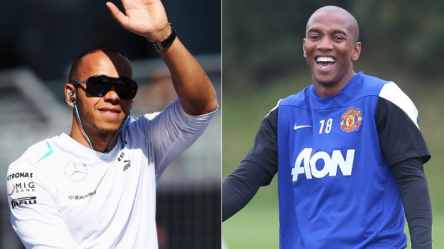 Lewis Hamilton e Ashley Young foram colegas de escola em Stevenage há 12 anos Lewis Hamilton e Ashley Young foram colegas de escola em Stevenage há 12 anos