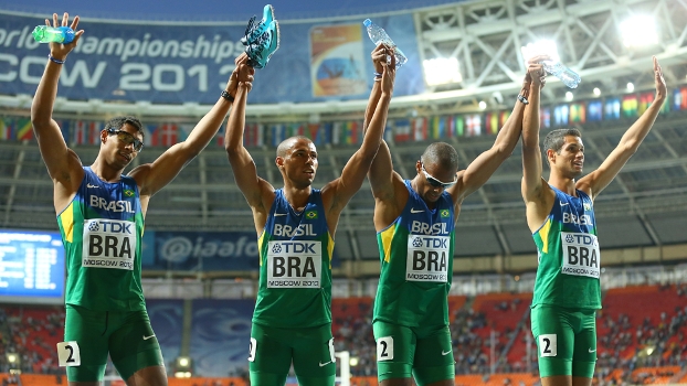 Revezamento brasileiro ganhou um voto de confiança de Michael Johnson Revezamento brasileiro ganhou um voto de confiança de Michael Johnson