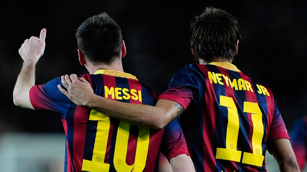 Messi e Neymar: para o presidente, a dupla ainda dará muitas alegrias à torcida do Barcelona Messi e Neymar: para o presidente, a dupla ainda dará muitas alegrias à torcida do Barcelona