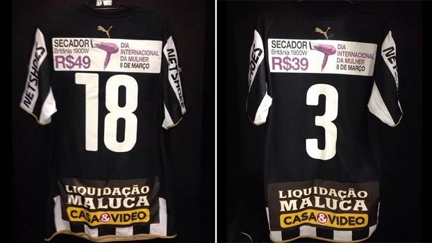 Preço de secador na camisa do Botafogo diminui do primeiro para o segundo tempo Preço de secador na camisa do Botafogo diminui do primeiro para o segundo tempo