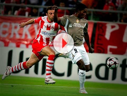Olympiakos bateu o Standard Li�ge de virada por 2 a 1